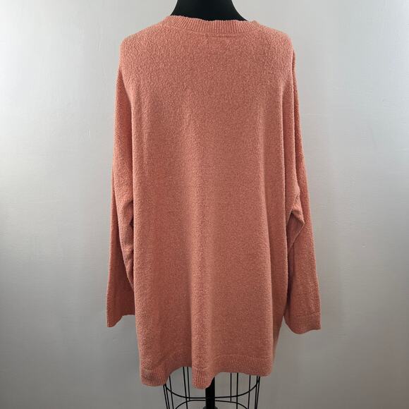 Pure Jill Blush XL Sweater Cotton Crew Neck Long Sleeve Kangaroo Pocket Pullover - Picture 4 of 8